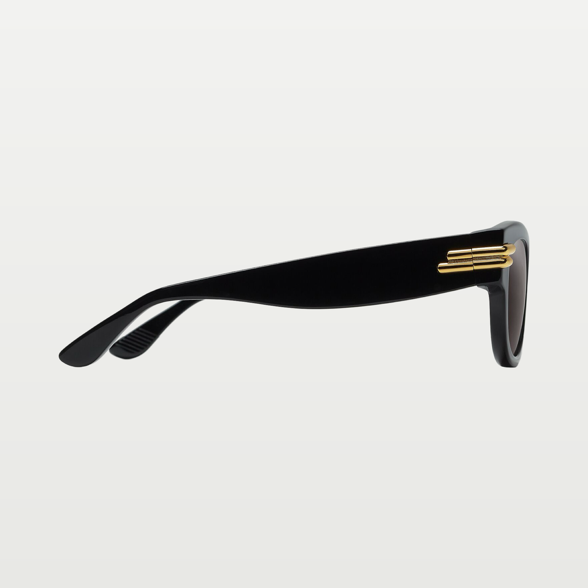 Bottega Veneta Mitre Square Sunglasses in Black/grey