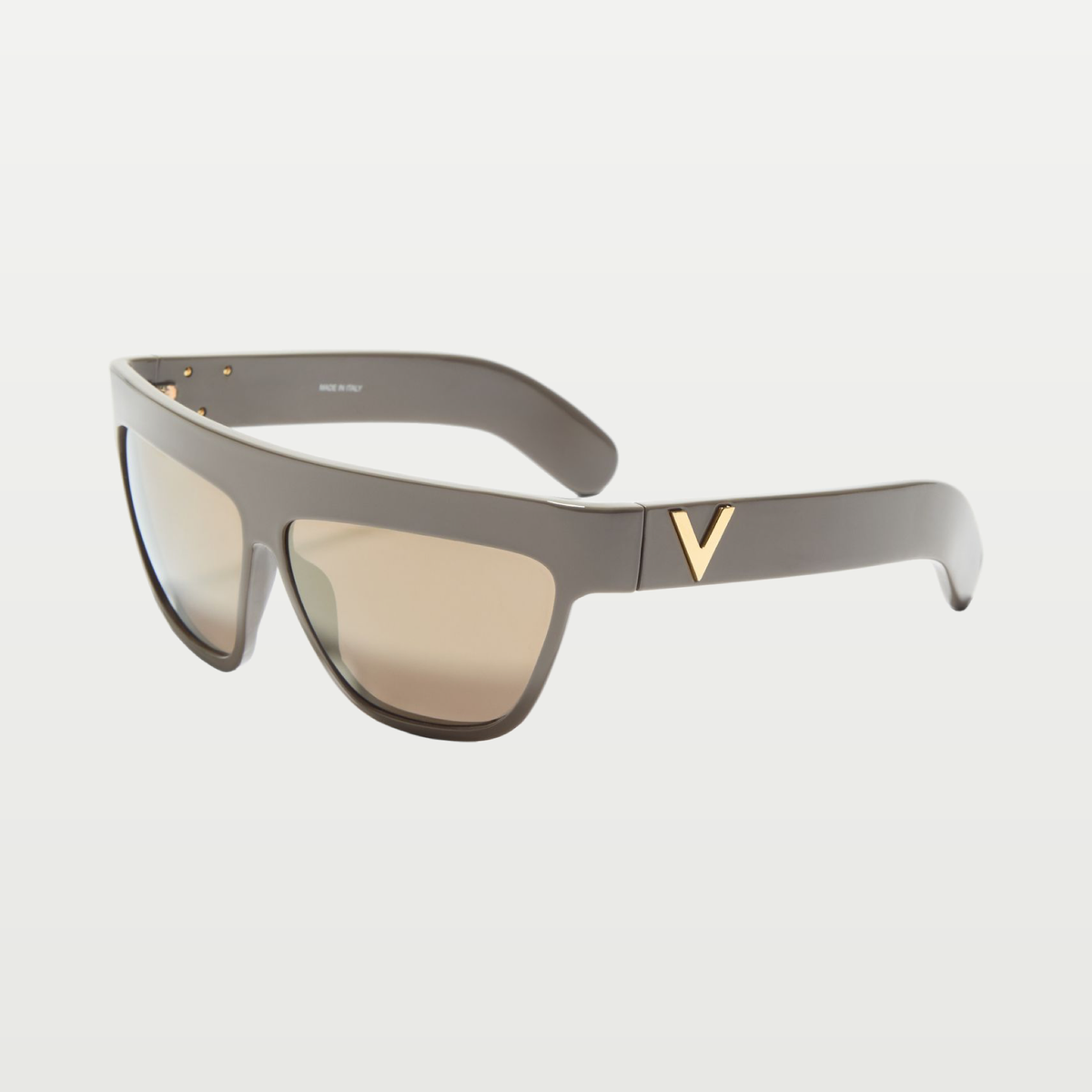 Valentino Geometric Acetate Eyewear — BROWN/BRONZE