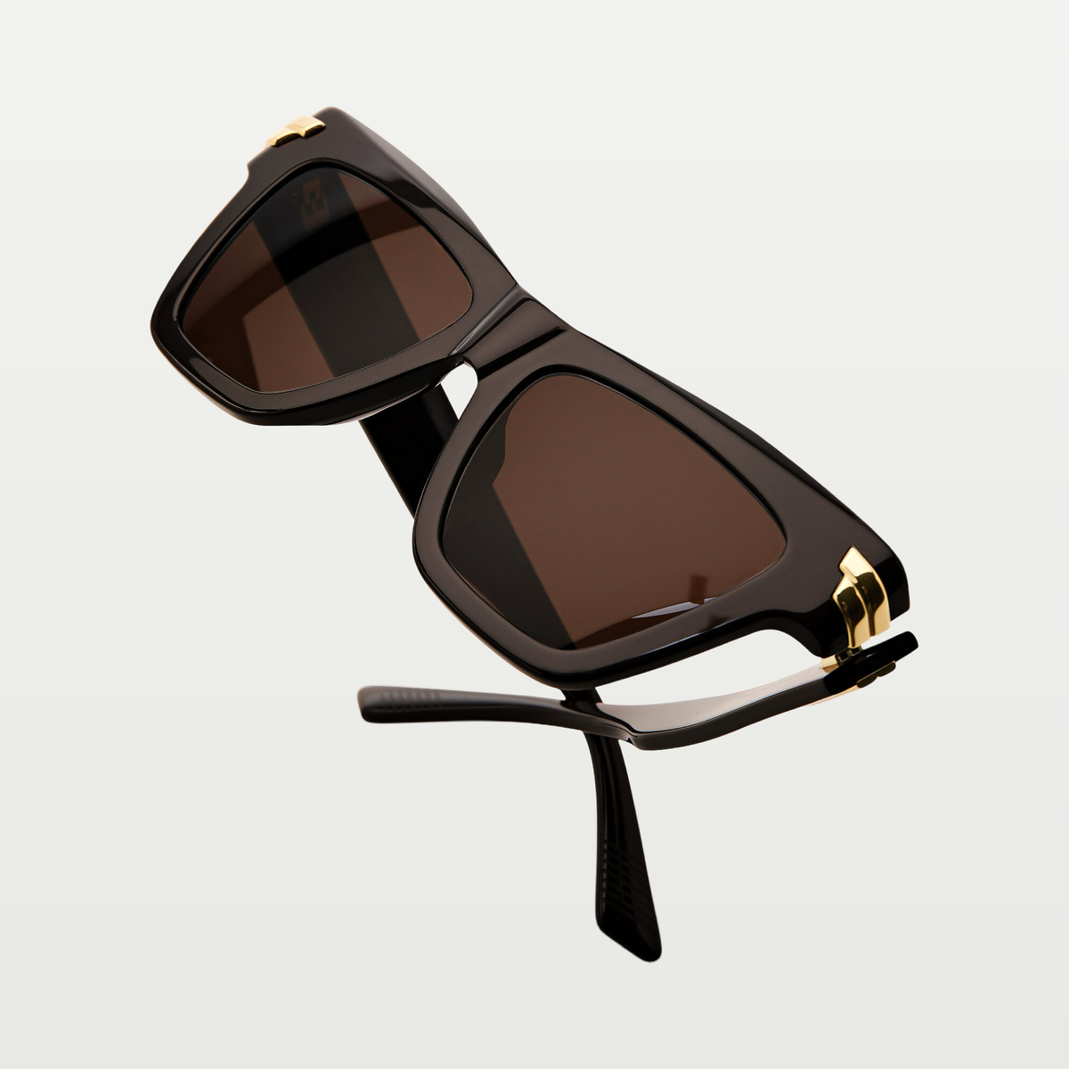 Bottega Veneta Mitre Cat Eye Sunglasses in Brown/brown