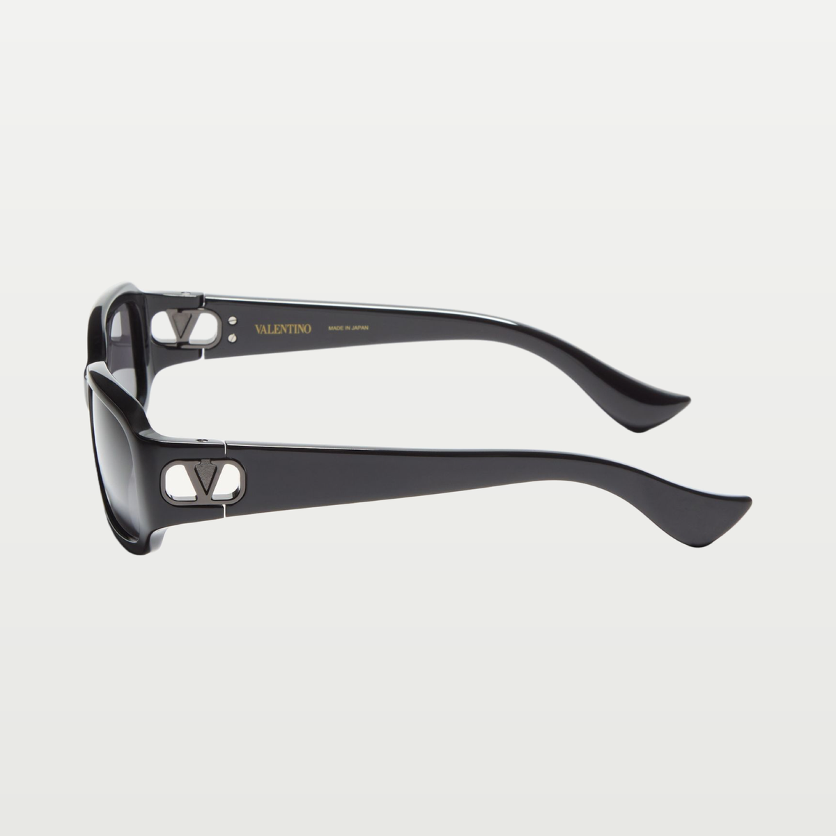 Valentino Rectangular Acetate Eyewear — BLACK/GRAY