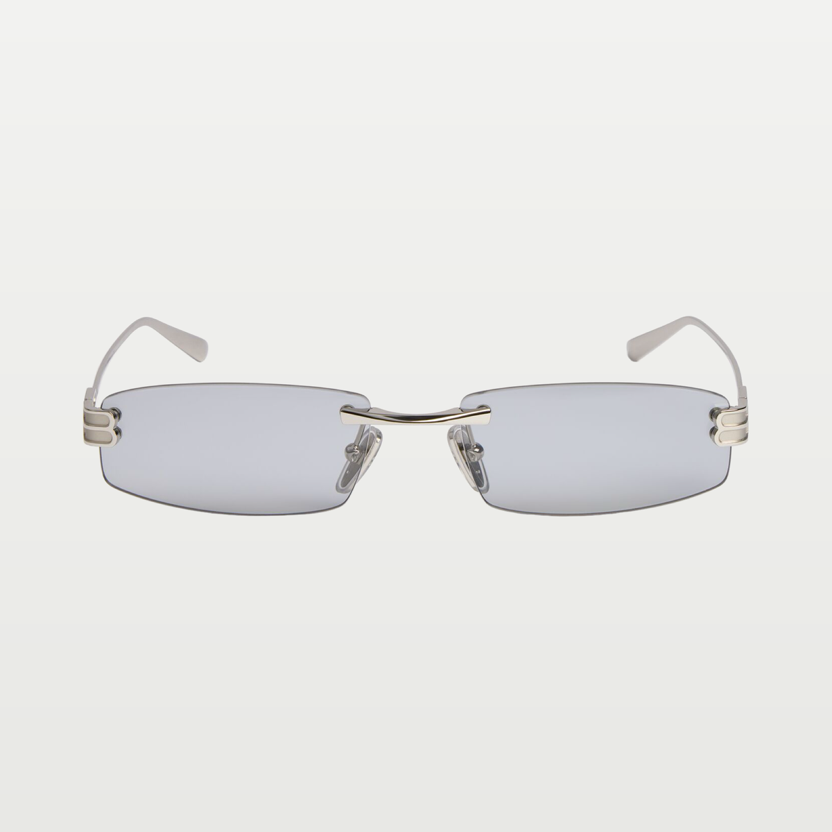 Balenciaga Women's Gossip Rectangle M Sunglasses in Silver