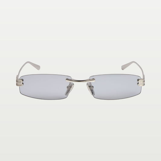 Balenciaga Women's Gossip Rectangle M Sunglasses in Silver