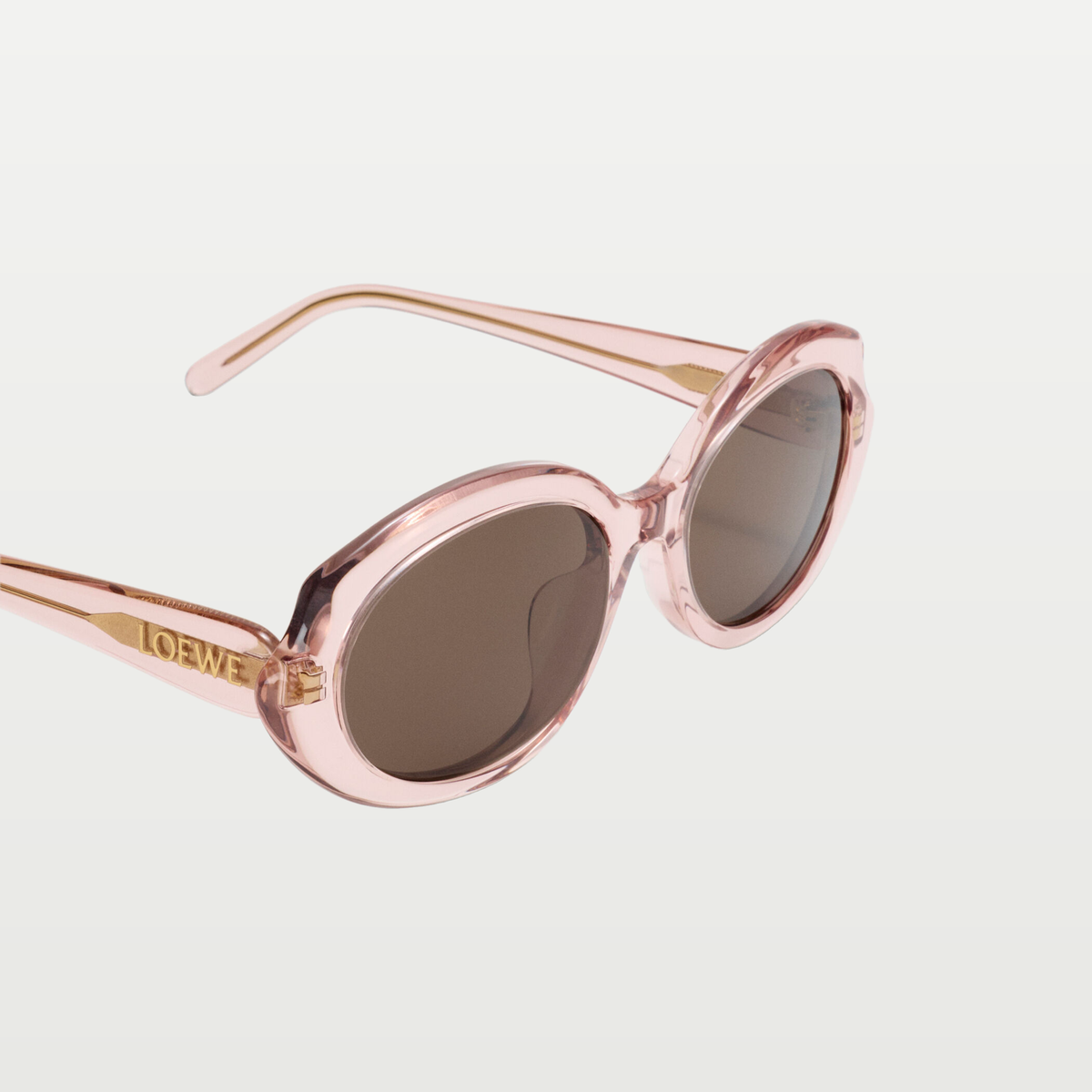 LOEWE Mini Oval Slim sunglasses in Transparent Antique Rose