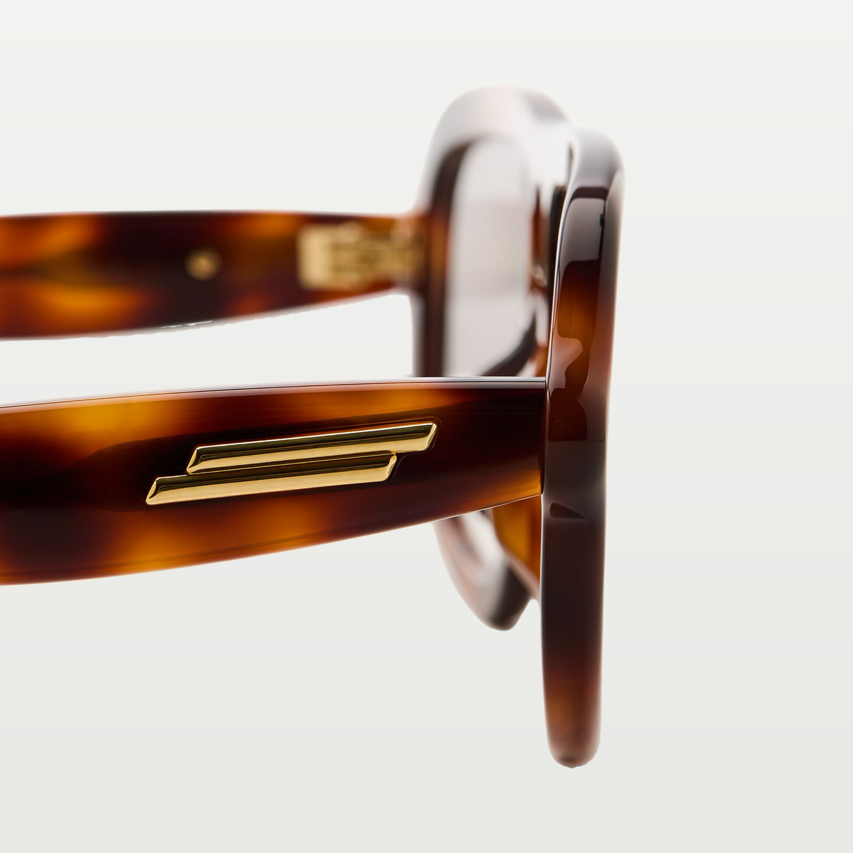 Bottega Veneta Sophia Ribbon Aviator Eyeglasses in Havana/transparent