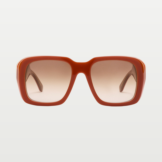 LOEWE Sierra Square sunglasses in Rust Red