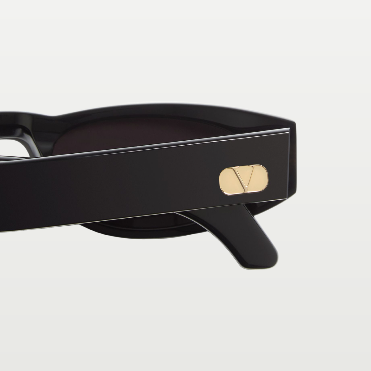 Valentino Geometric Acetate Frames — BLACK/GRAY