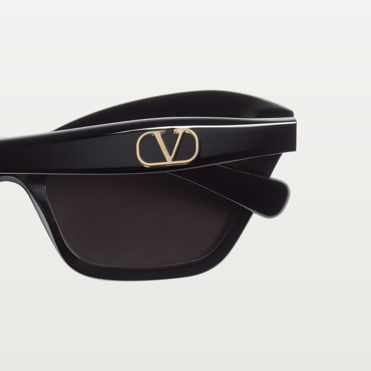 Valentino Cat-Eye Acetate Eyewear — BLACK/GRAY