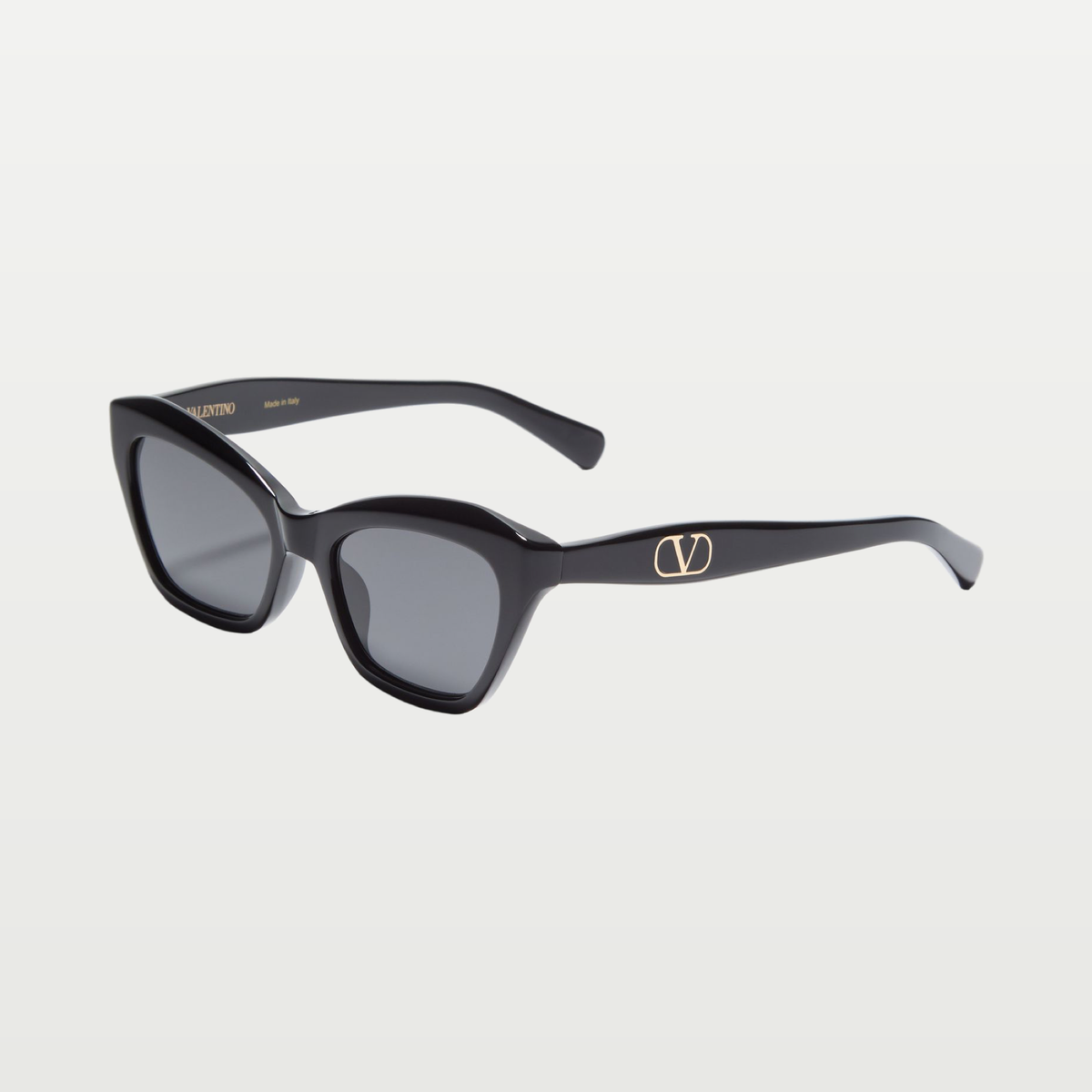 Valentino Cat-Eye Acetate Eyewear — BLACK/GRAY