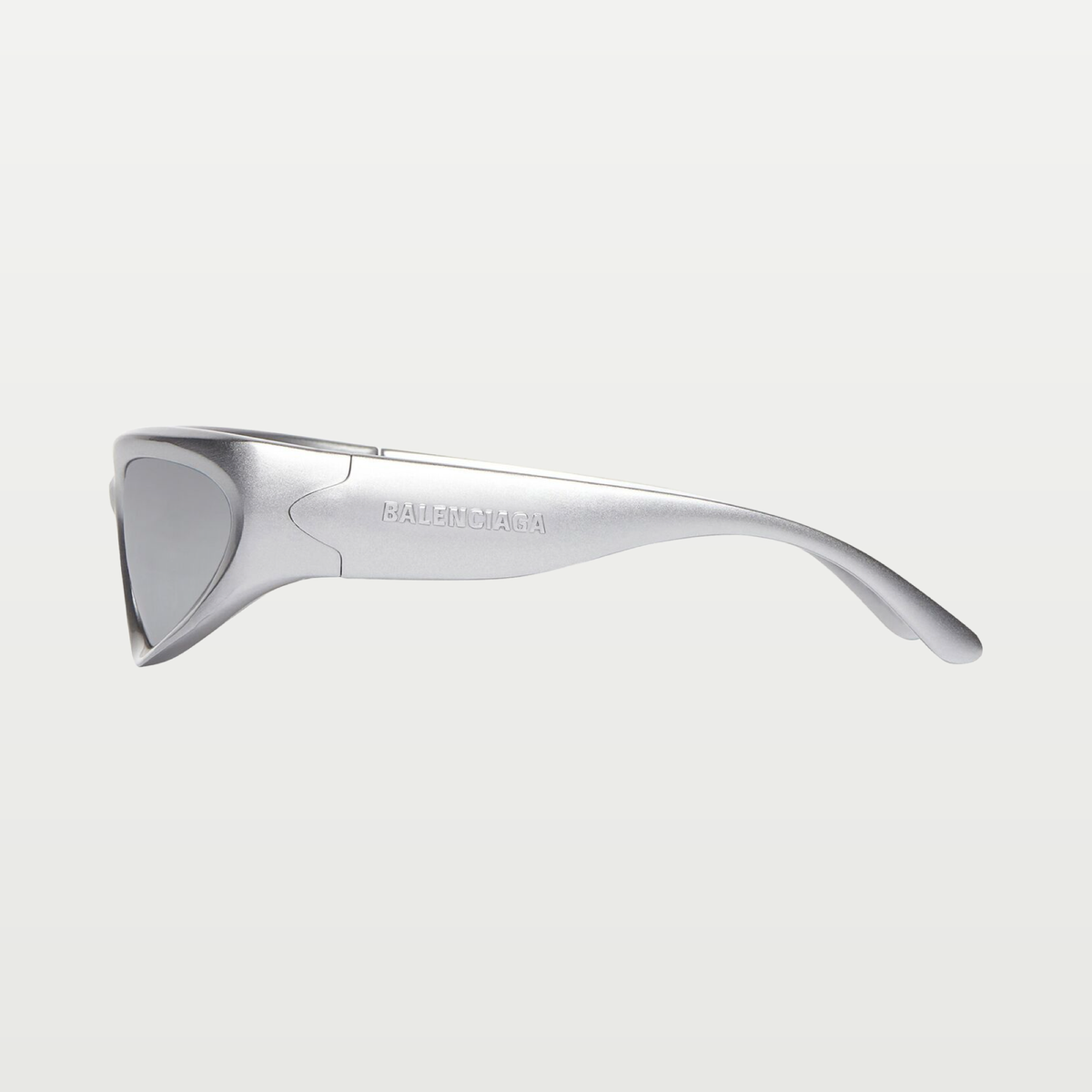 Balenciaga Swift Oval Sunglasses in Silver