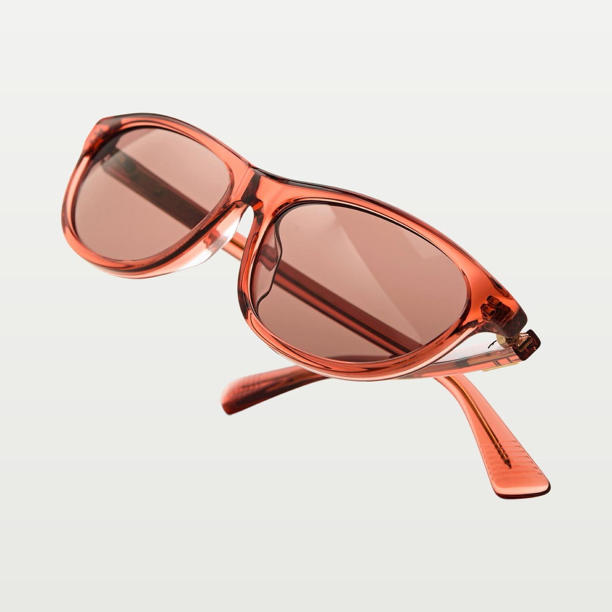 Bottega Veneta Classic Rectangular Sunglasses in Orange/brown