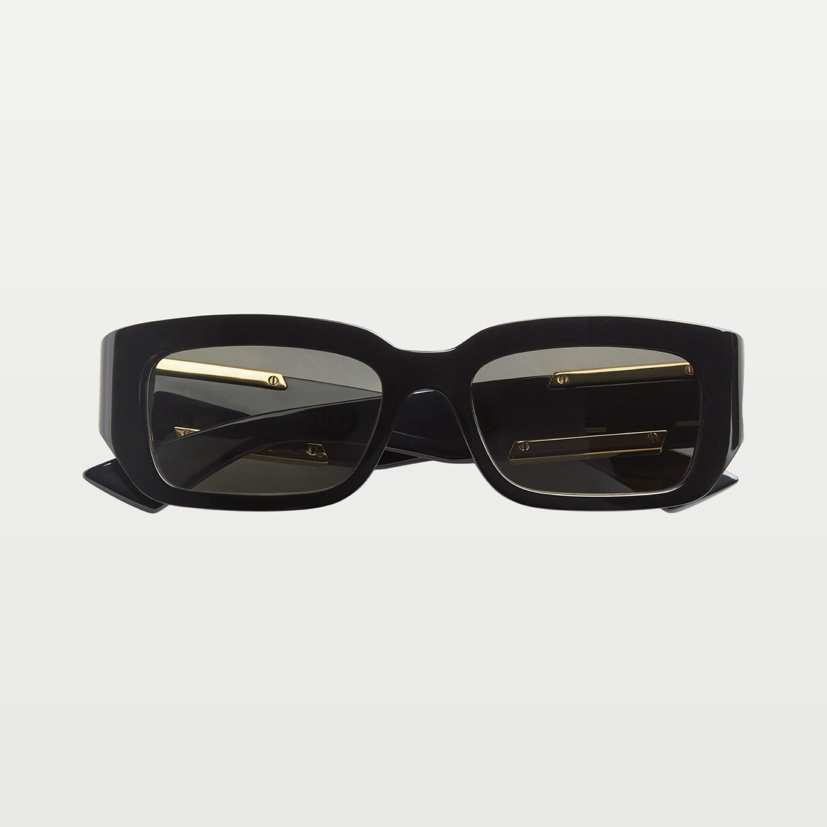 Bottega Veneta Dash Rectangular Sunglasses in Black/grey