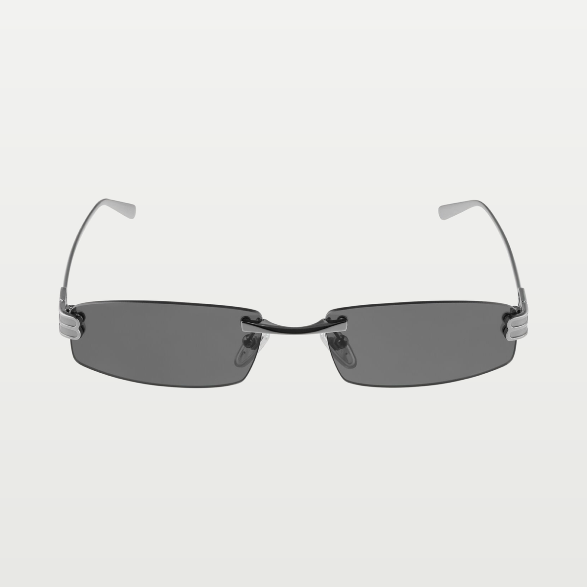 Balenciaga Women's Gossip Rectangle Sunglasses in Light Silver