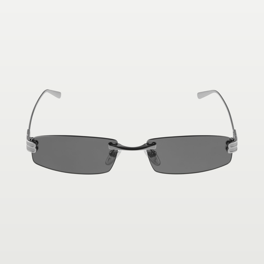 Balenciaga Women's Gossip Rectangle Sunglasses in Light Silver