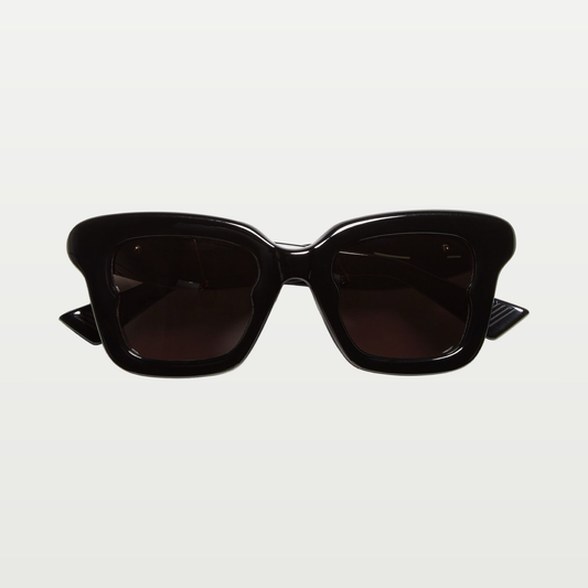 Bottega Veneta Sophia Ribbon Butterfly Sunglasses in Black/gray