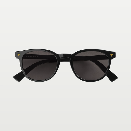 Bottega Veneta Men's Soft Recycled Acetate Panthos Sunglasses in Black / Grey