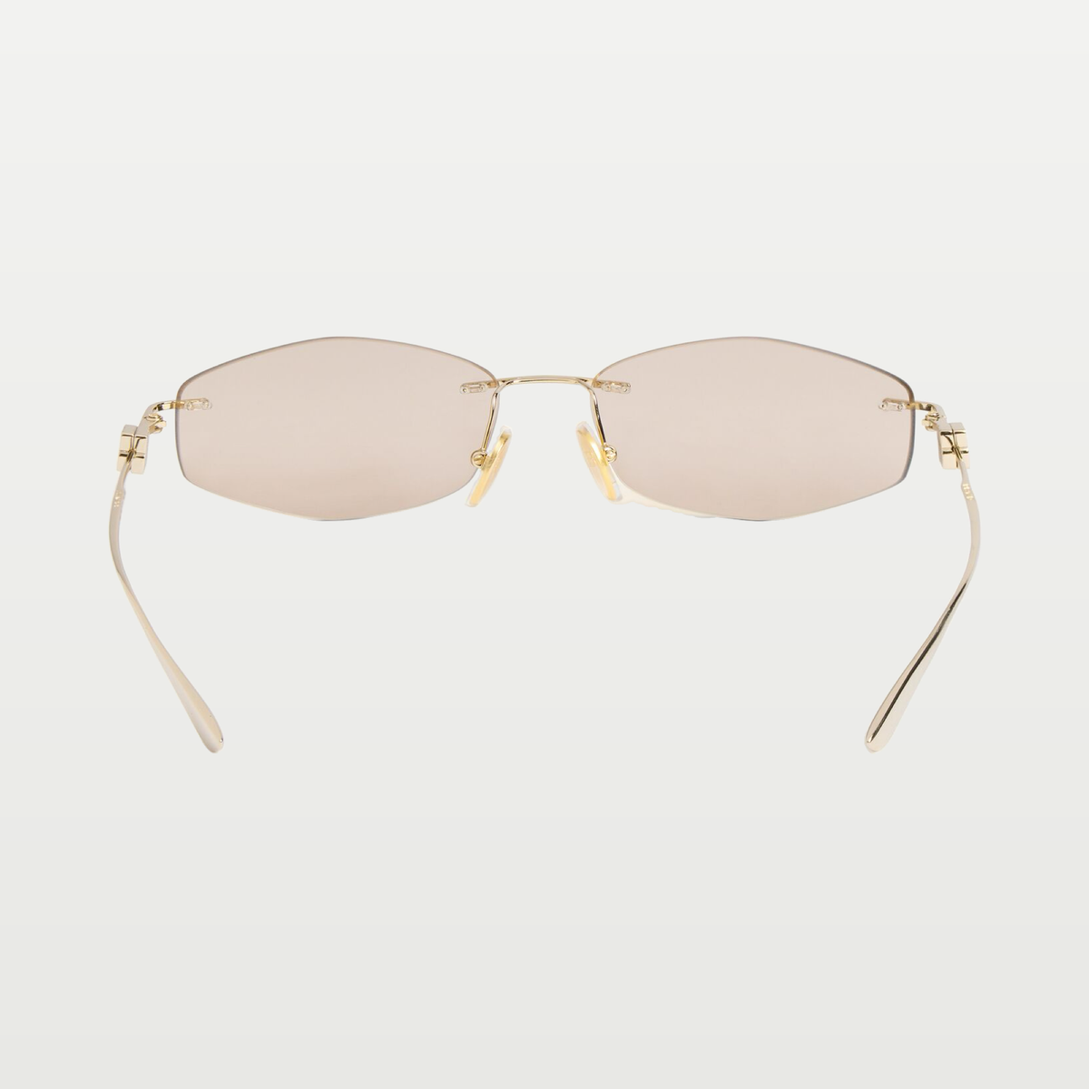 Balenciaga Women's Nano D-frame Sunglasses in Light Gold