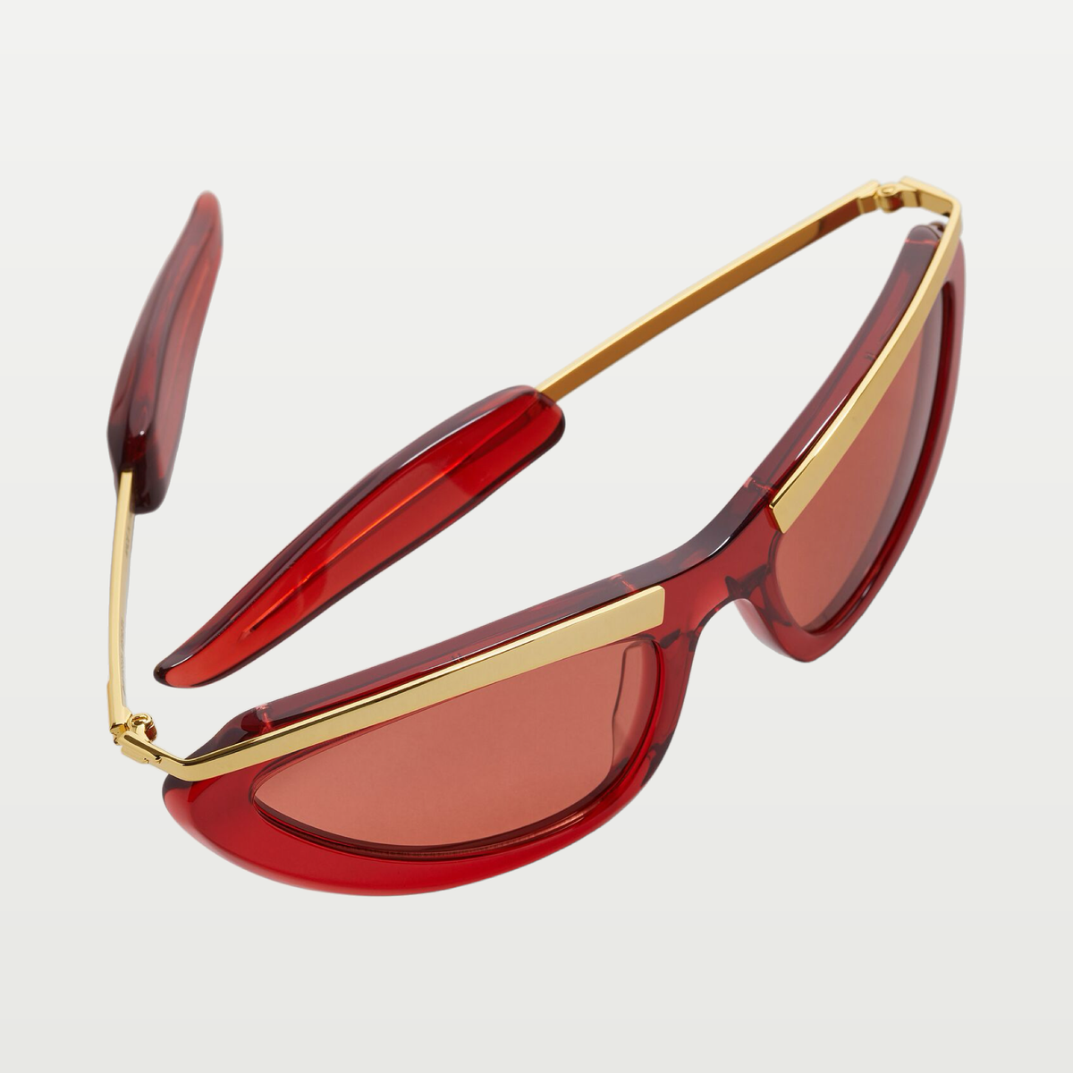Bottega Veneta Prisma Cat Eye Sunglasses in Red