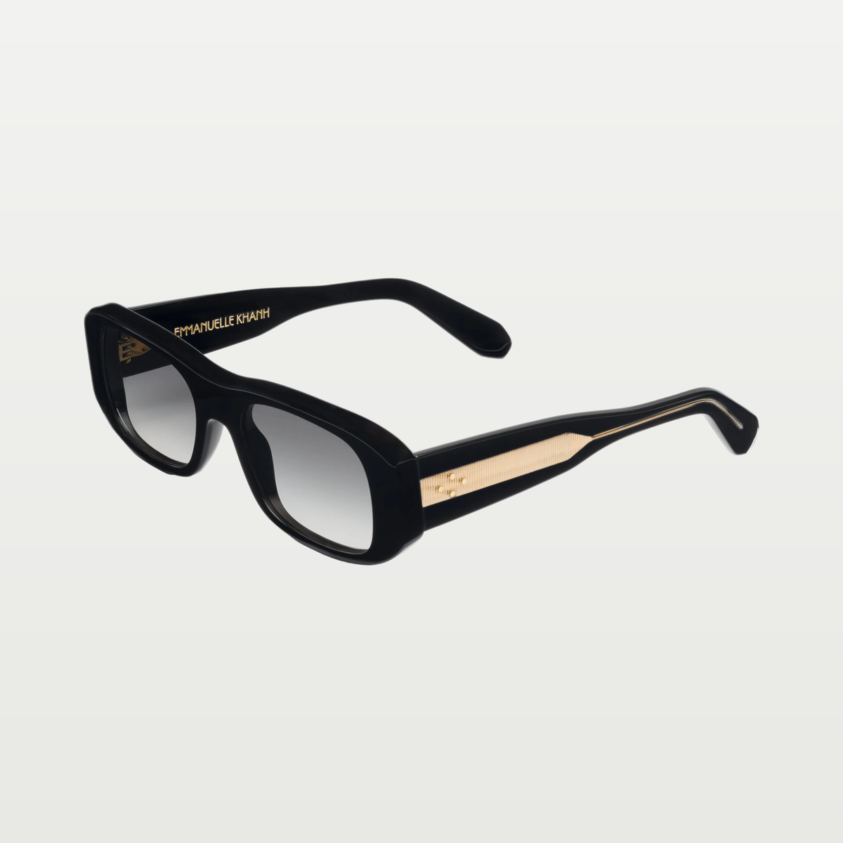 Emmanuelle Khanh Sunglasses SMOKE — ORGANIC CRYSTAL BLACK - GOLD