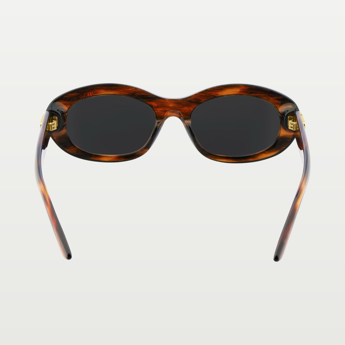 Balenciaga Casino Round Sunglasses in Brown Havana