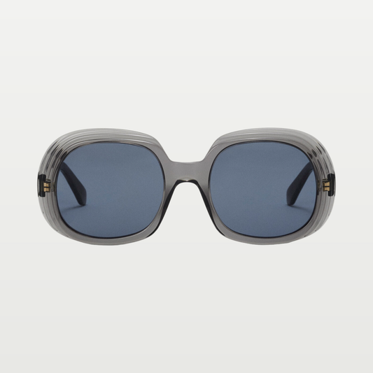 LOEWE Mini Anagram Steps Square sunglasses in Transparent Asphalt