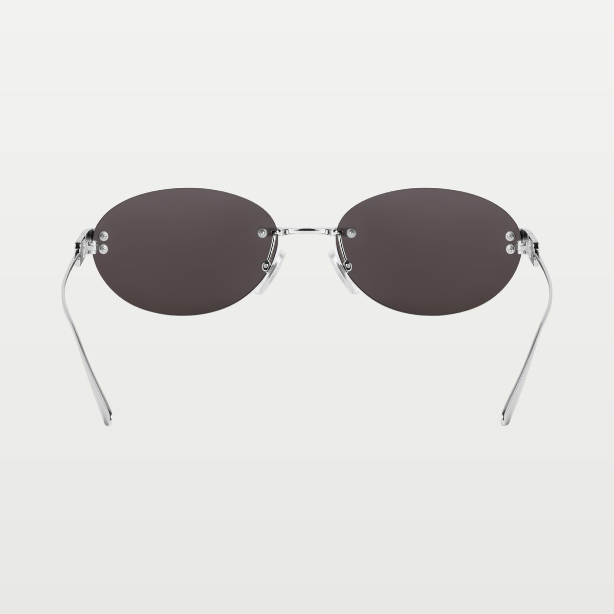 Balenciaga Gossip Oval Af Sunglasses in Silver/black — Silver/Black