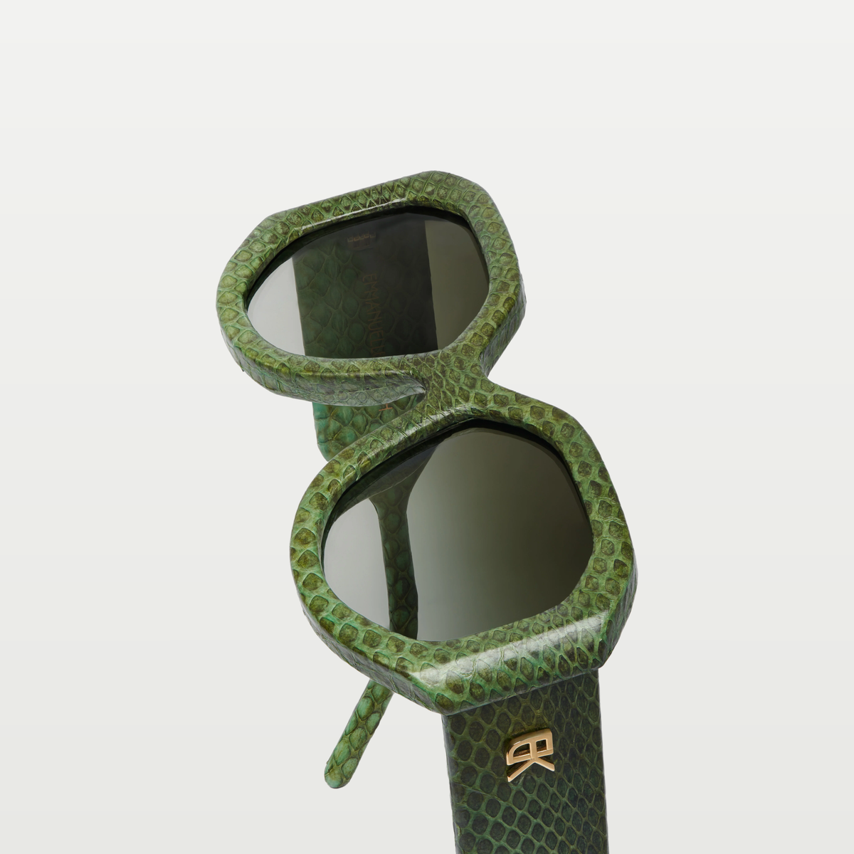 Emmanuelle Khanh Sunglasses ANCORA — GREEN SNAKE