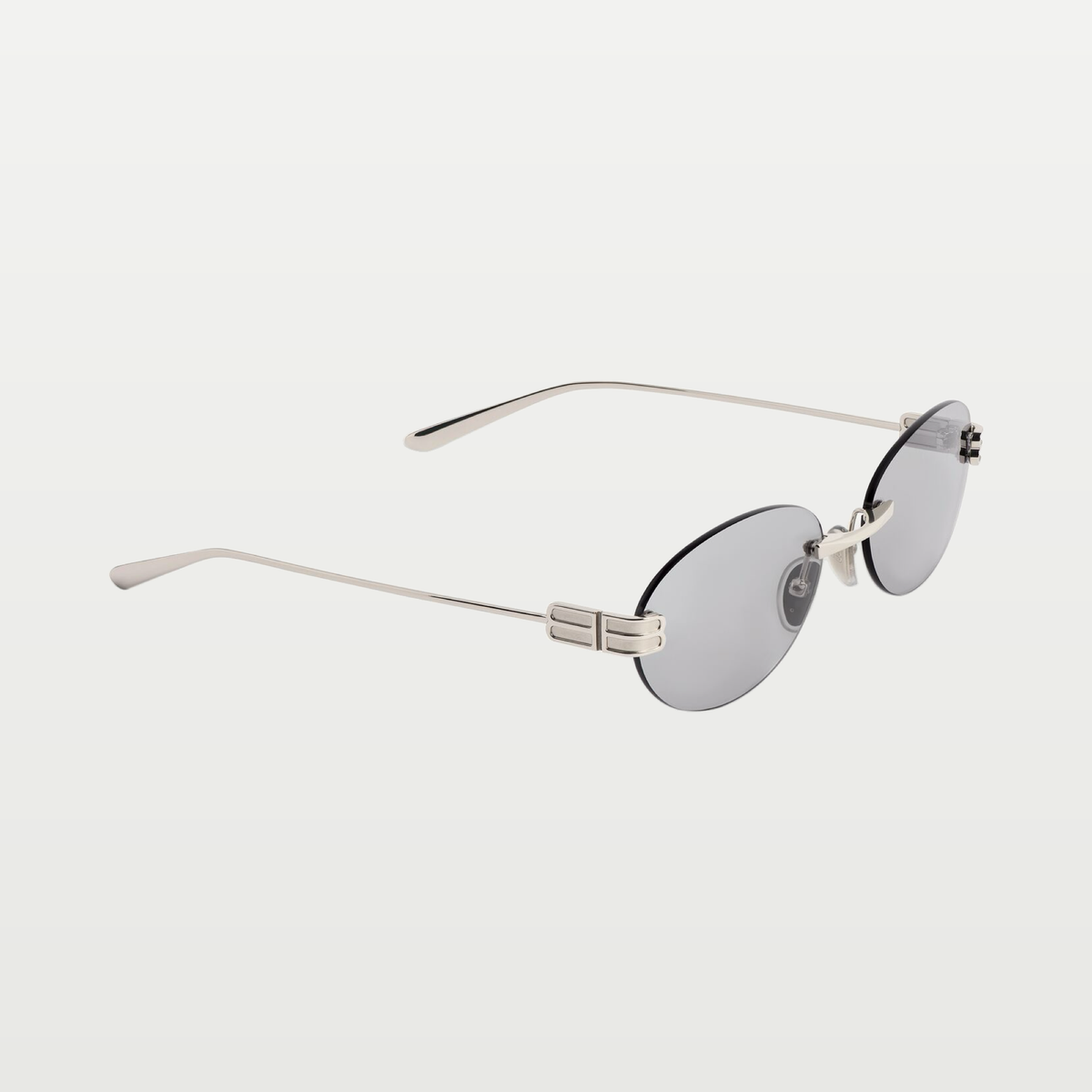 Balenciaga Gossip Oval Af Sunglasses in Light Grey