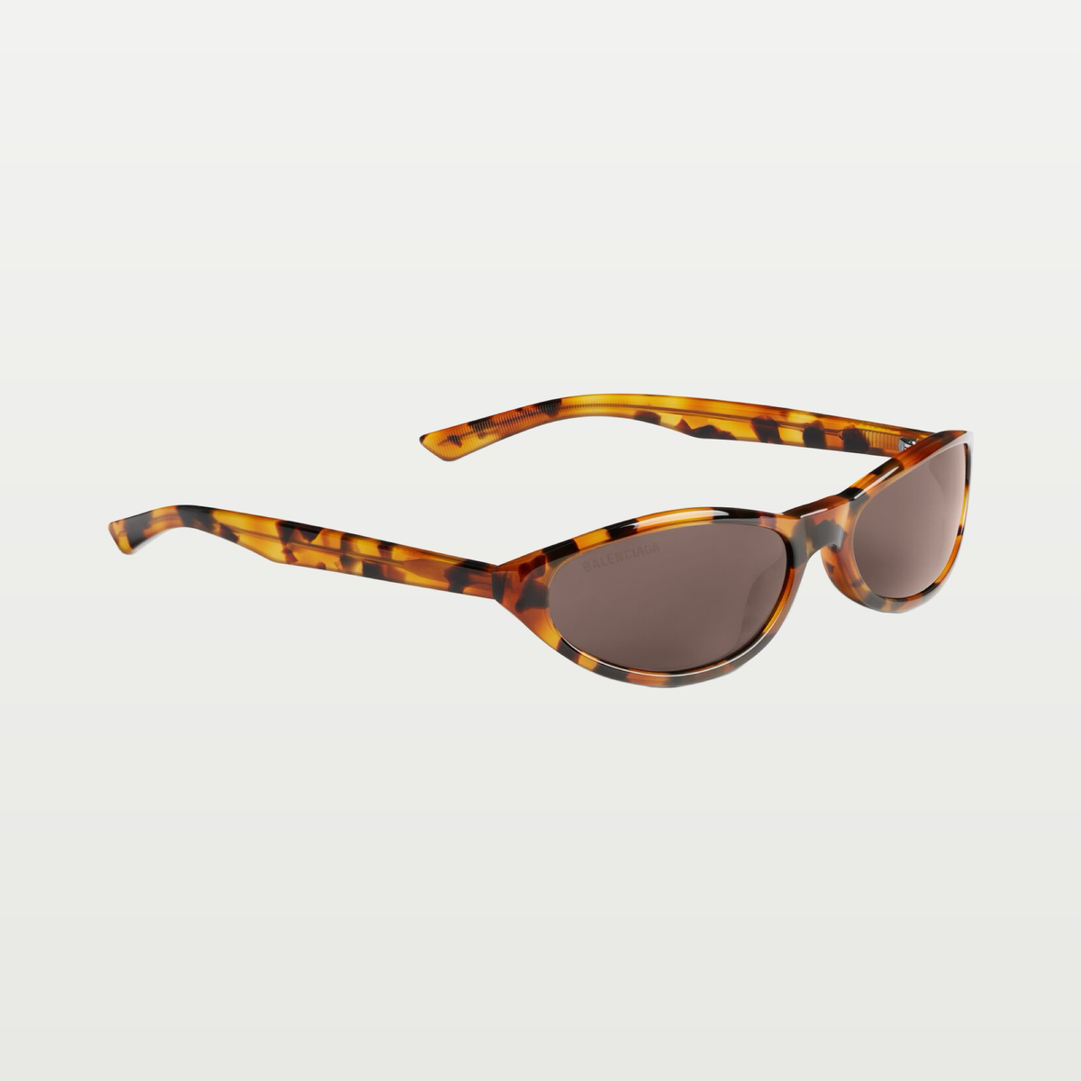 Balenciaga Neo Round Sunglasses in Spotted Havana