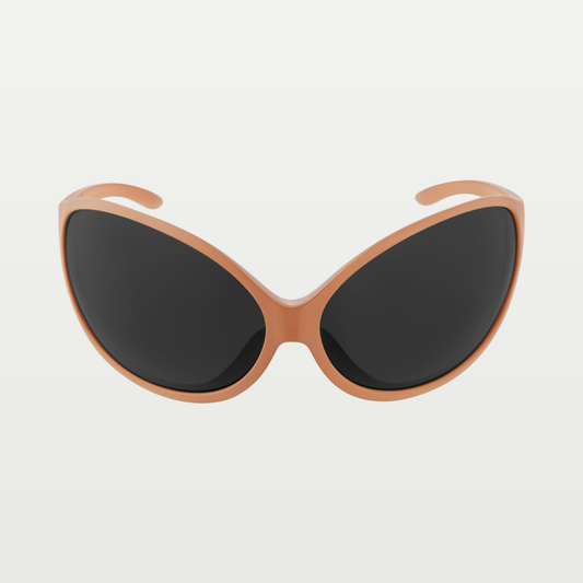 Balenciaga Phantom Round Sunglasses in Milky Nude