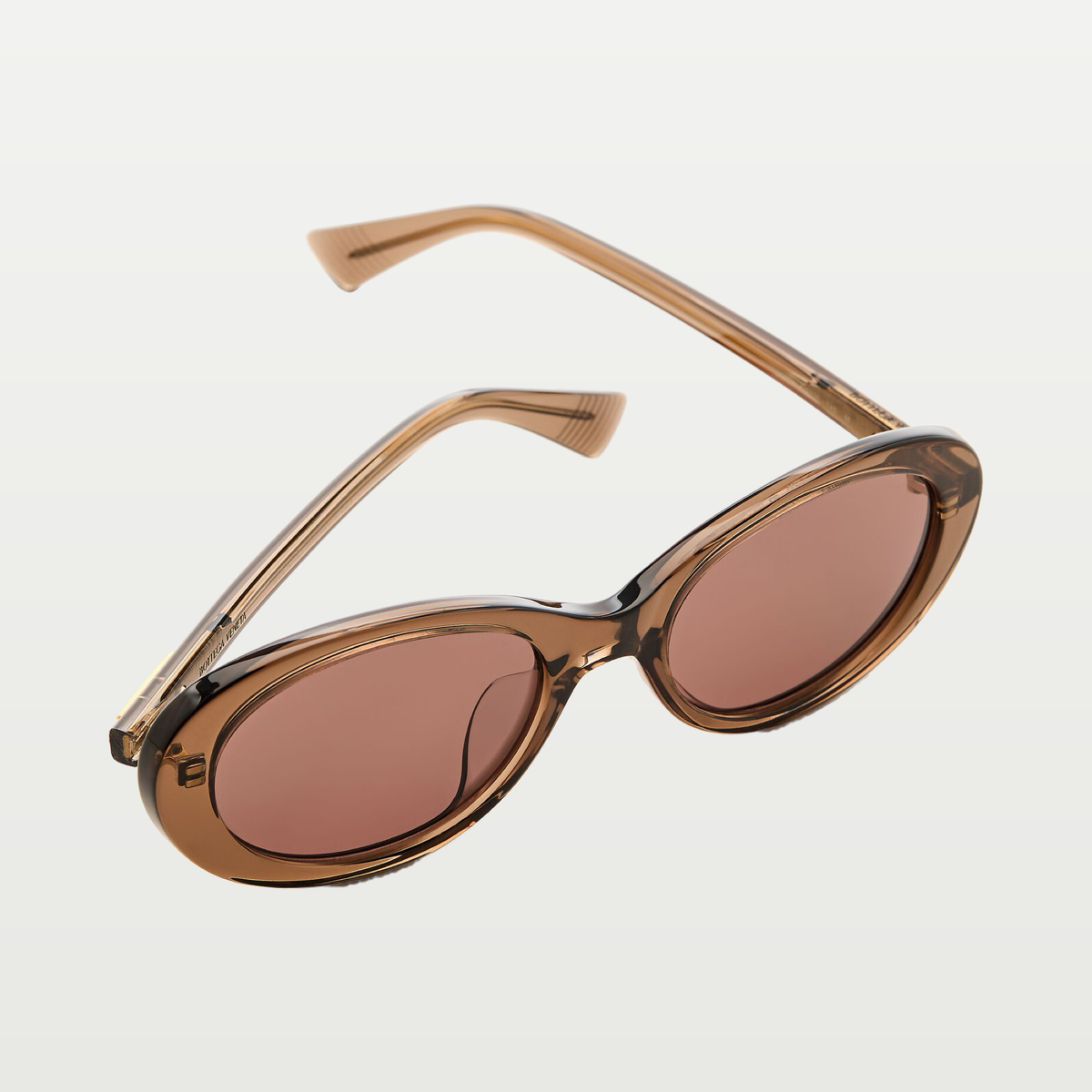 Bottega Veneta Classic Oval Sunglasses in Brown/brown