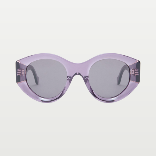 LOEWE Maxi Anagram Butterfly Sunglasses in Transparent Purple
