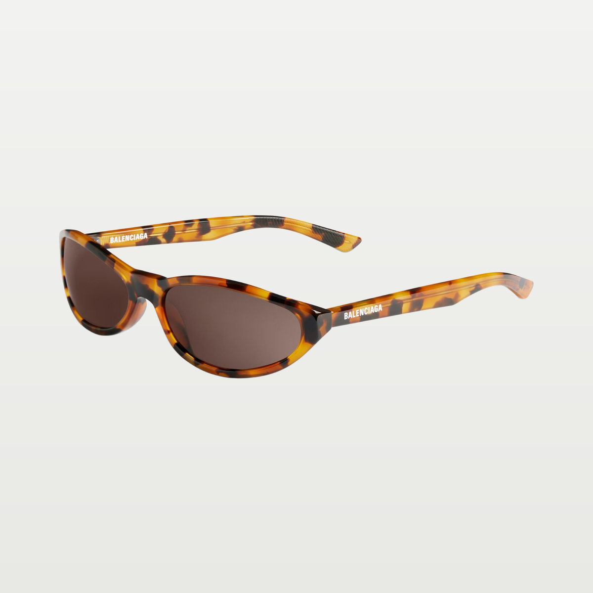 Balenciaga Neo Round Sunglasses in Spotted Havana