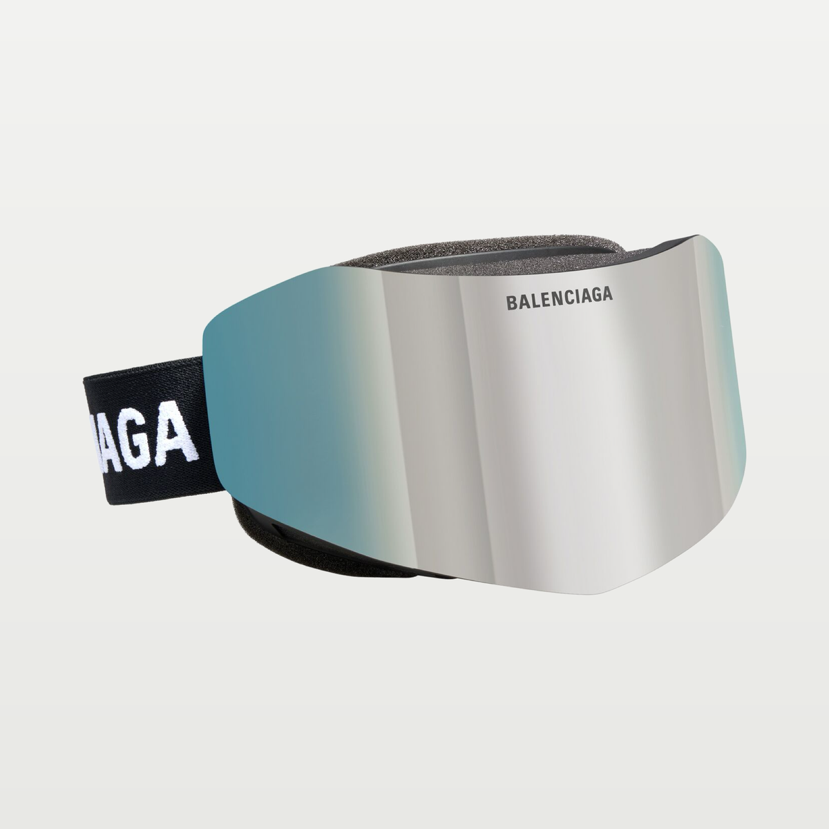 Balenciaga Ski Mask Goggles in Mirror Silver