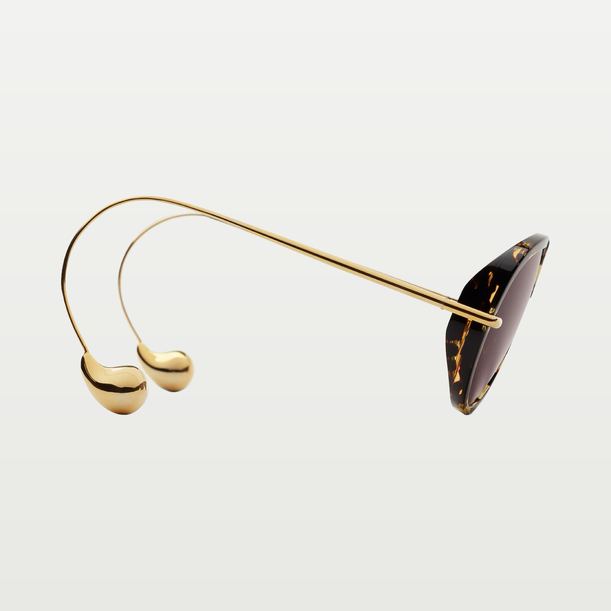 Bottega Veneta Drop Aviator Sunglasses in Havana/grey
