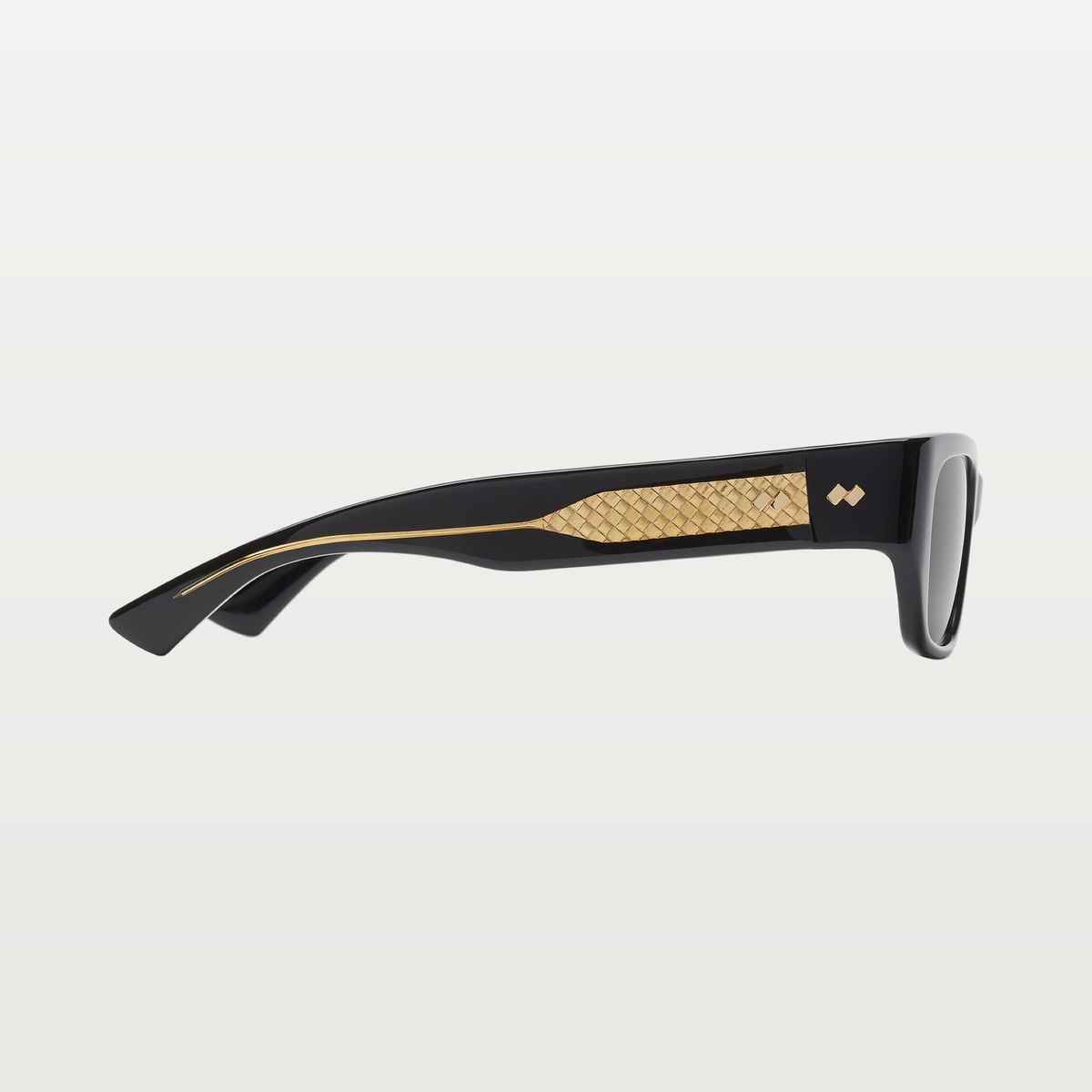 Bottega Veneta Intrecciato Square Sunglasses in Black/grey