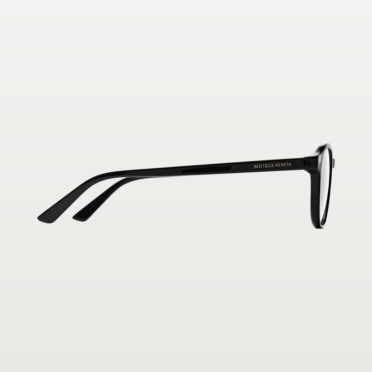 Bottega Veneta Classic Panthos Eyeglasses in Black/transparent