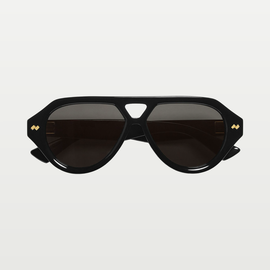 Bottega Veneta Dizzy Aviator Sunglasses in Black/gray