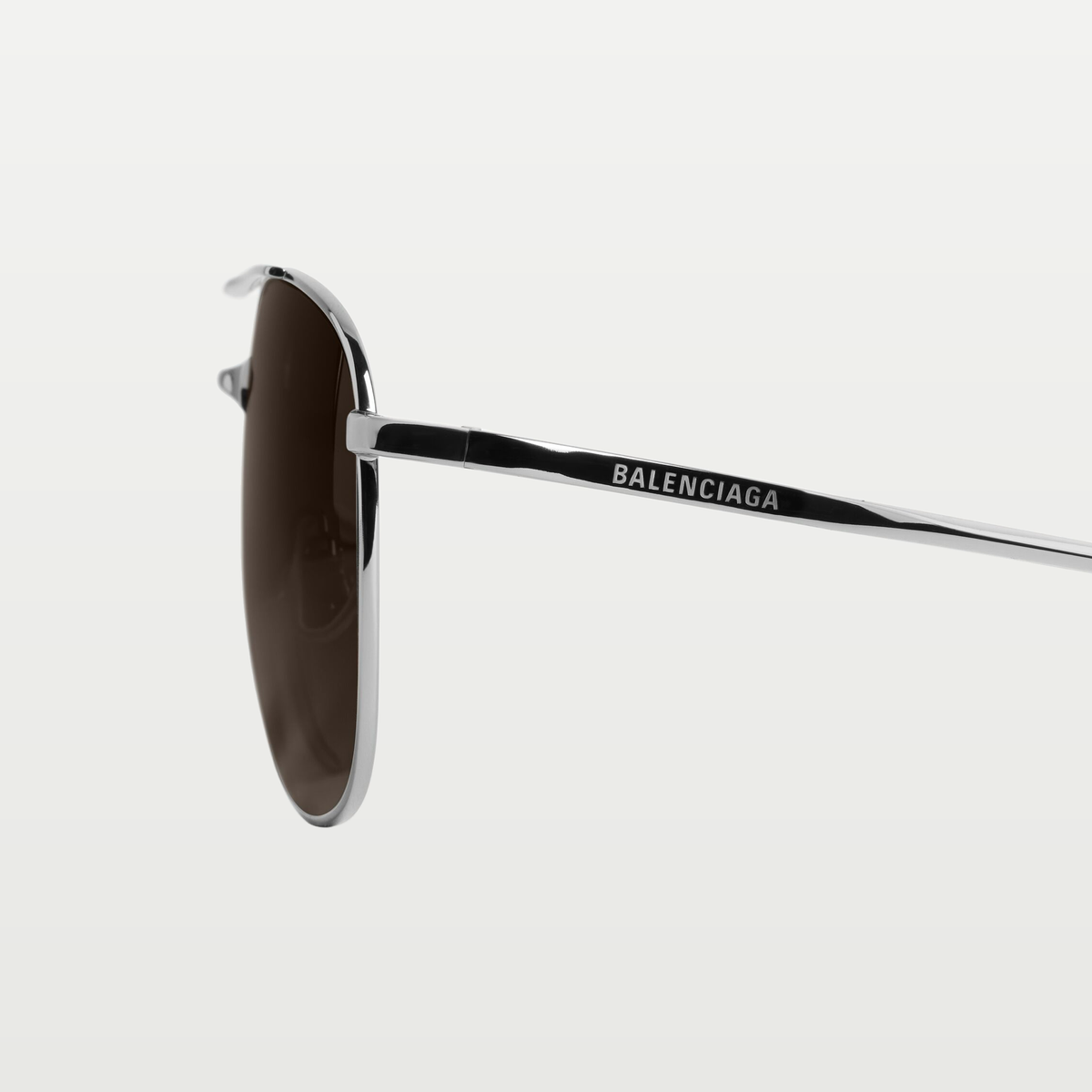 Balenciaga Men's Monday Pilot Sunglasses in Shiny Silver