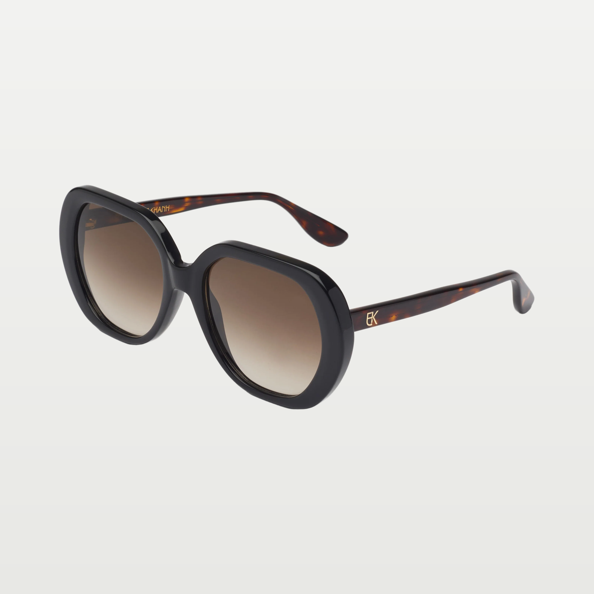 Emmanuelle Khanh Sunglasses ORPHEE-SOL — BLACK - ORGANIC DARK TORTOISE