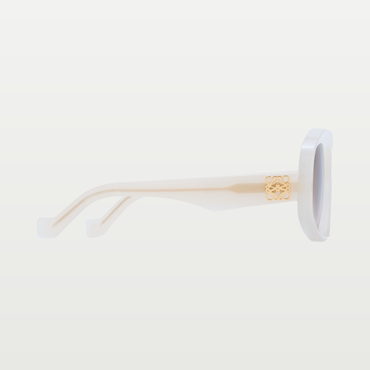 LOEWE Beveled Pentagon sunglasses in Milky Ivory