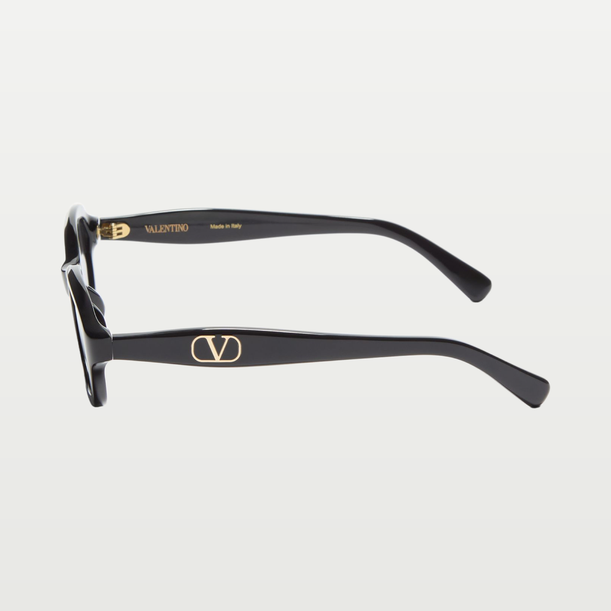 Valentino Rectangular Acetate Eyewear — BLACK/GRAY