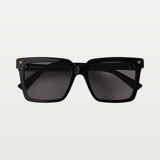 Bottega Veneta Women's Soft Recycled Acetate Square Sunglasses in Black / Grey