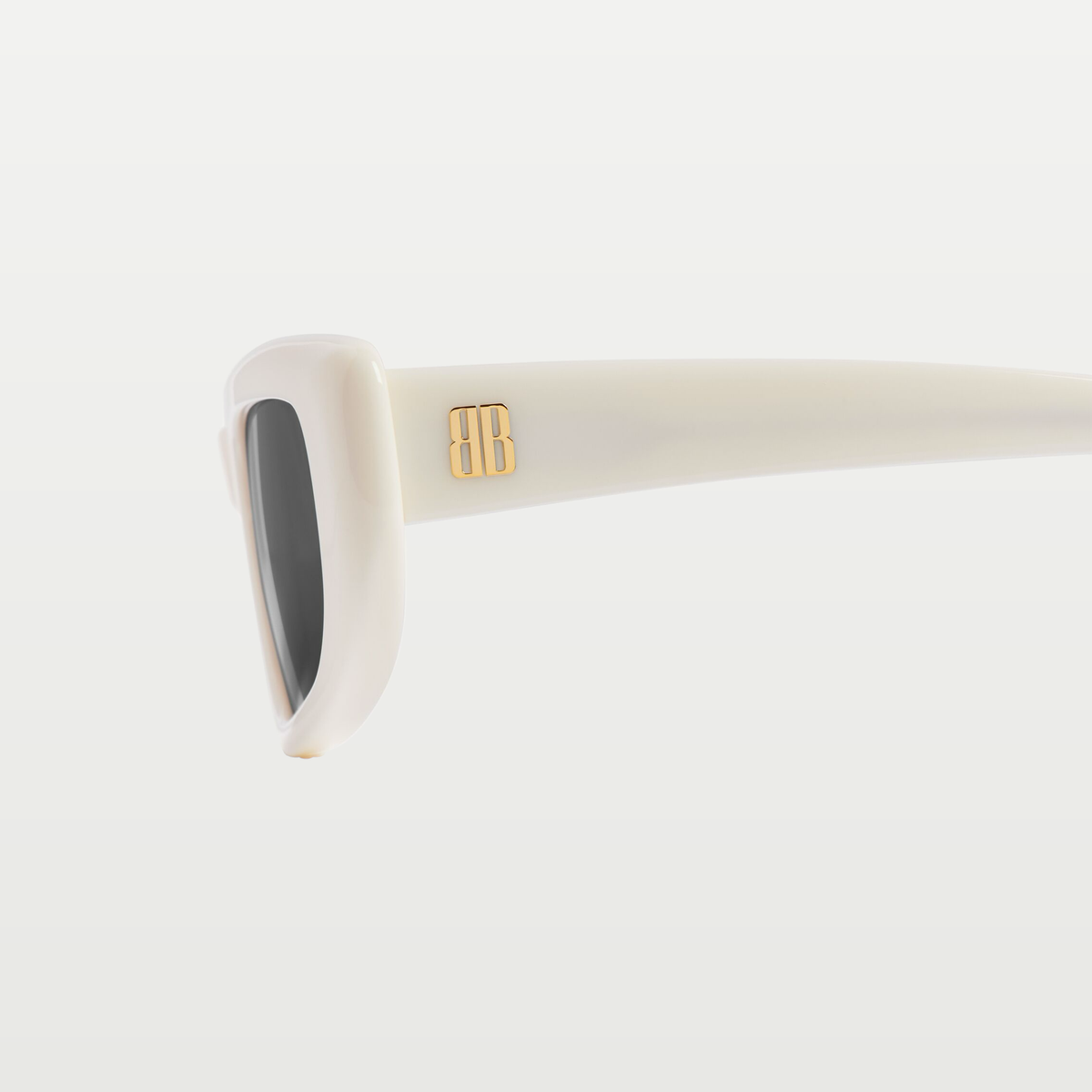 Balenciaga Women's Palma Rectangle Sunglasses in Ivory Cream