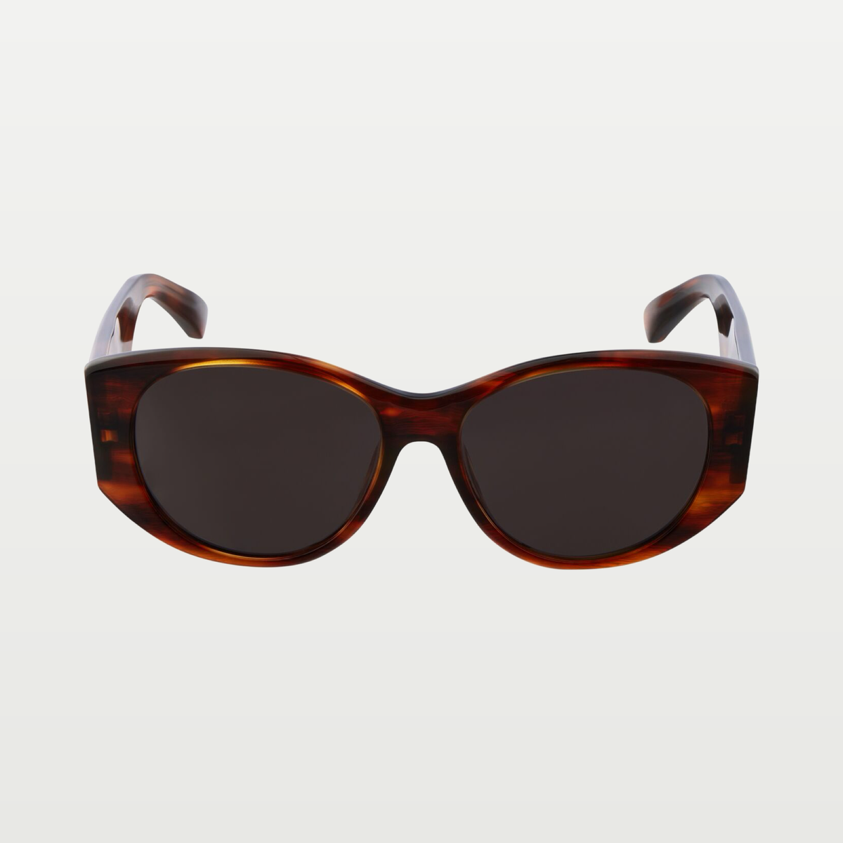 Balenciaga Nano Round Sunglasses in Brown Havana