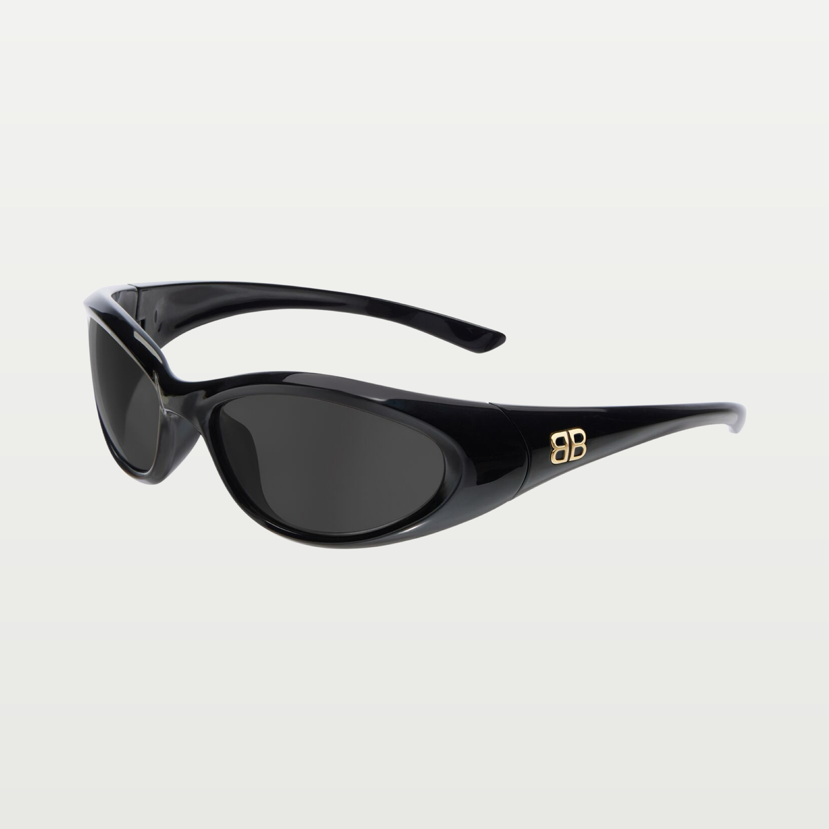 Balenciaga Sporty B Round Af Sunglasses in Black