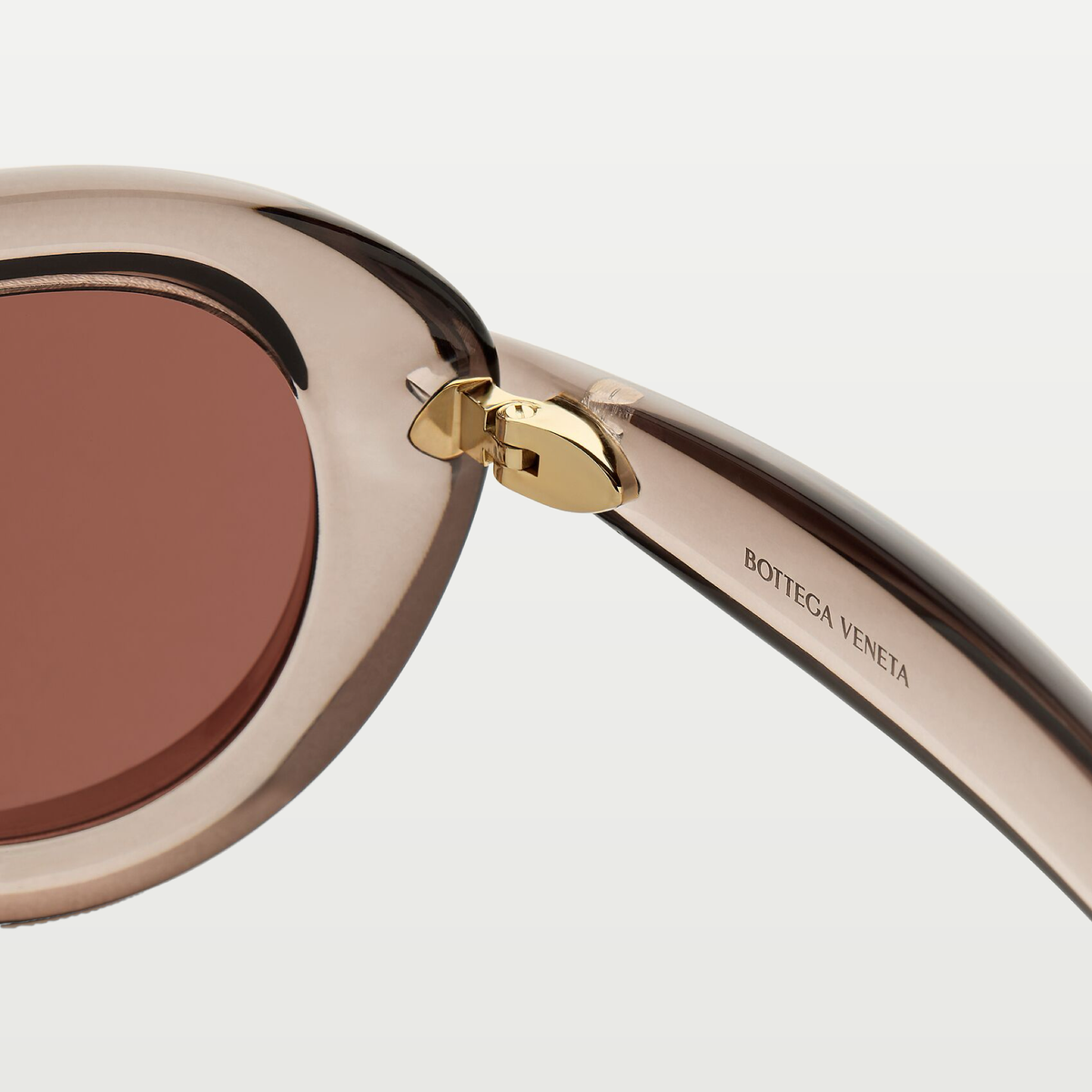 Bottega Veneta Sardine Aviator Sunglasses in Brown/red