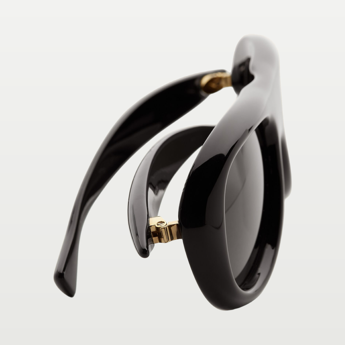 Bottega Veneta Sardine Aviator Sunglasses in Black/gray