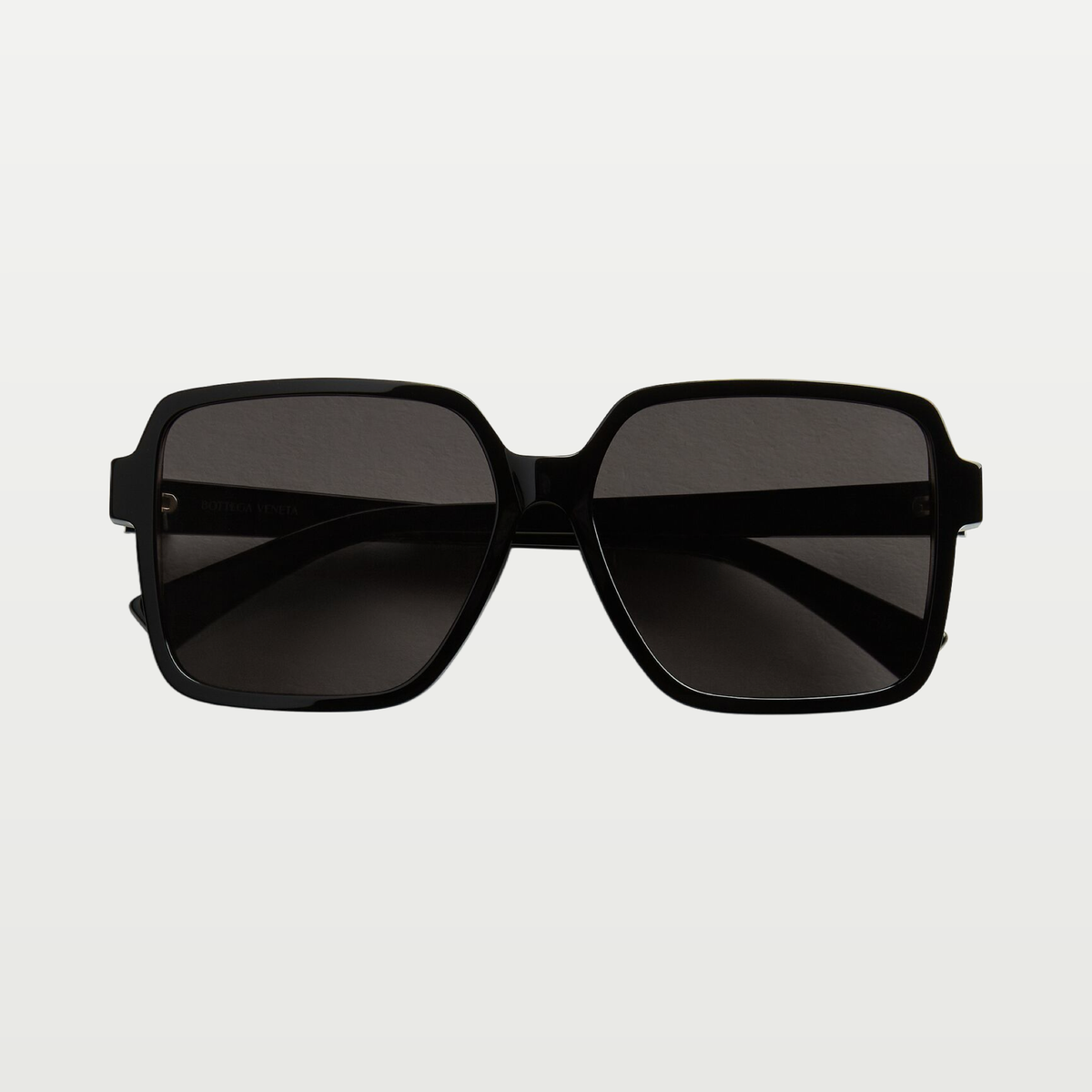 Bottega Veneta Soft Square Sunglasses in Black/grey