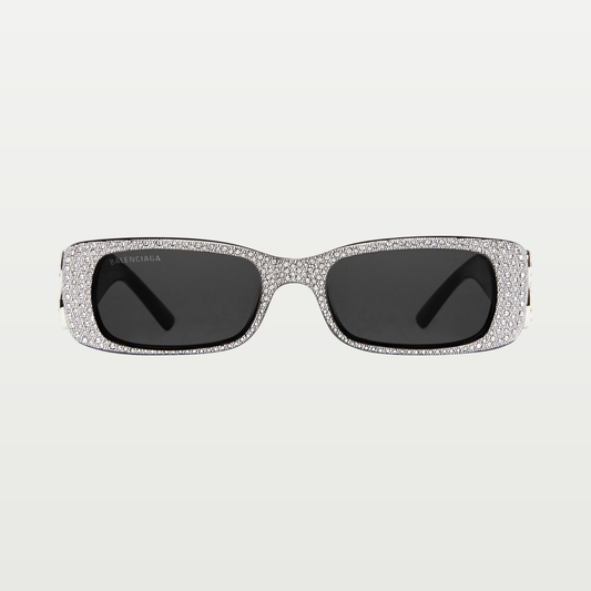 Balenciaga Women's Dynasty Rectangle Sunglasses in Black