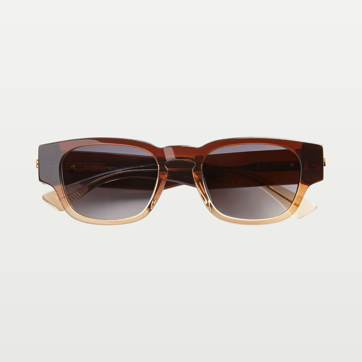 Bottega Veneta Classic Panthos Sunglasses in Brown/grey